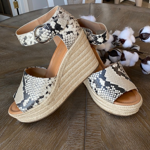 Nine West Shoes - Nine West python ankle strap platform wedges , 8M